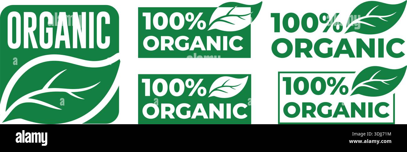 Vegan and 100% Vegan Food Labels and Badges Vector Set – Plant-Based ...