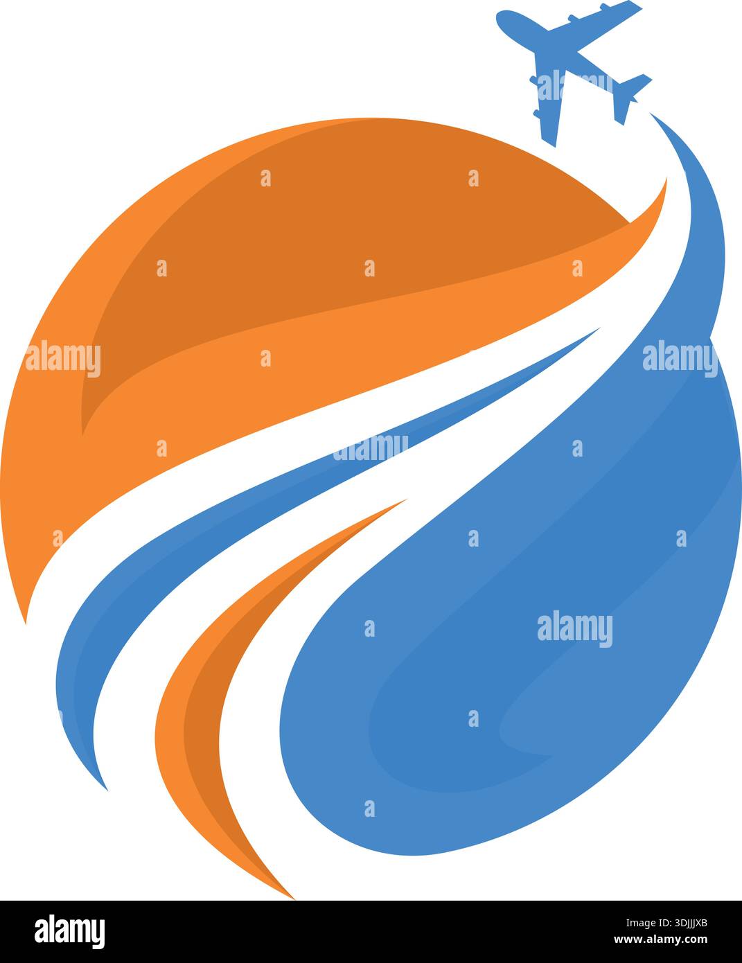 Water Wave and Travel agent Logo Template vector Stock Vector