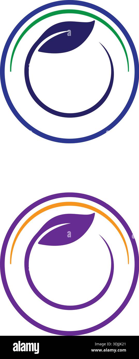 Circular Economy icon pack and leaf Vector illustration. Sustainable ...