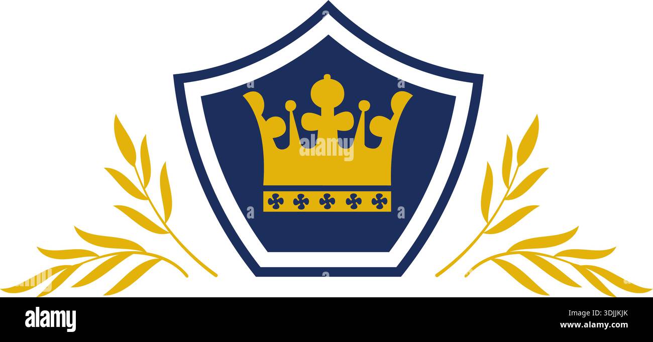 Usa king crown Coat of arms of Sweden icon isolated on white background vector illustration Stock Vector
