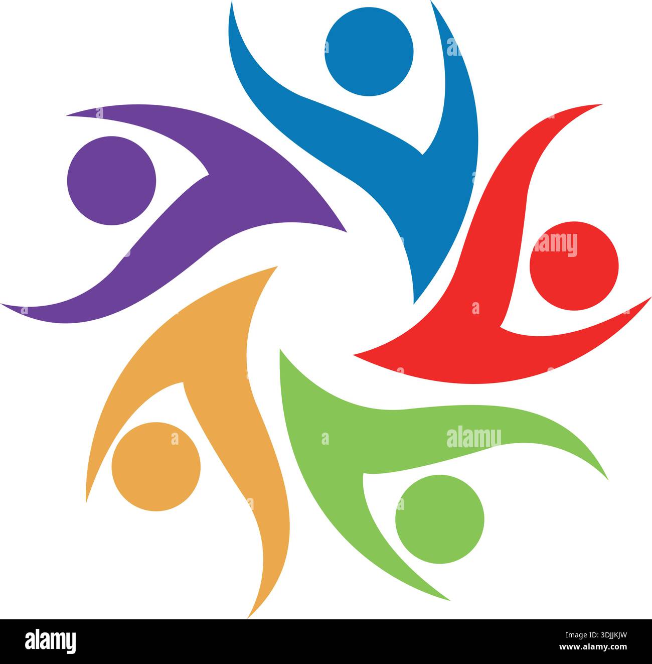 Teamwork Colorful Star Logo Template Illustration Design Community ...