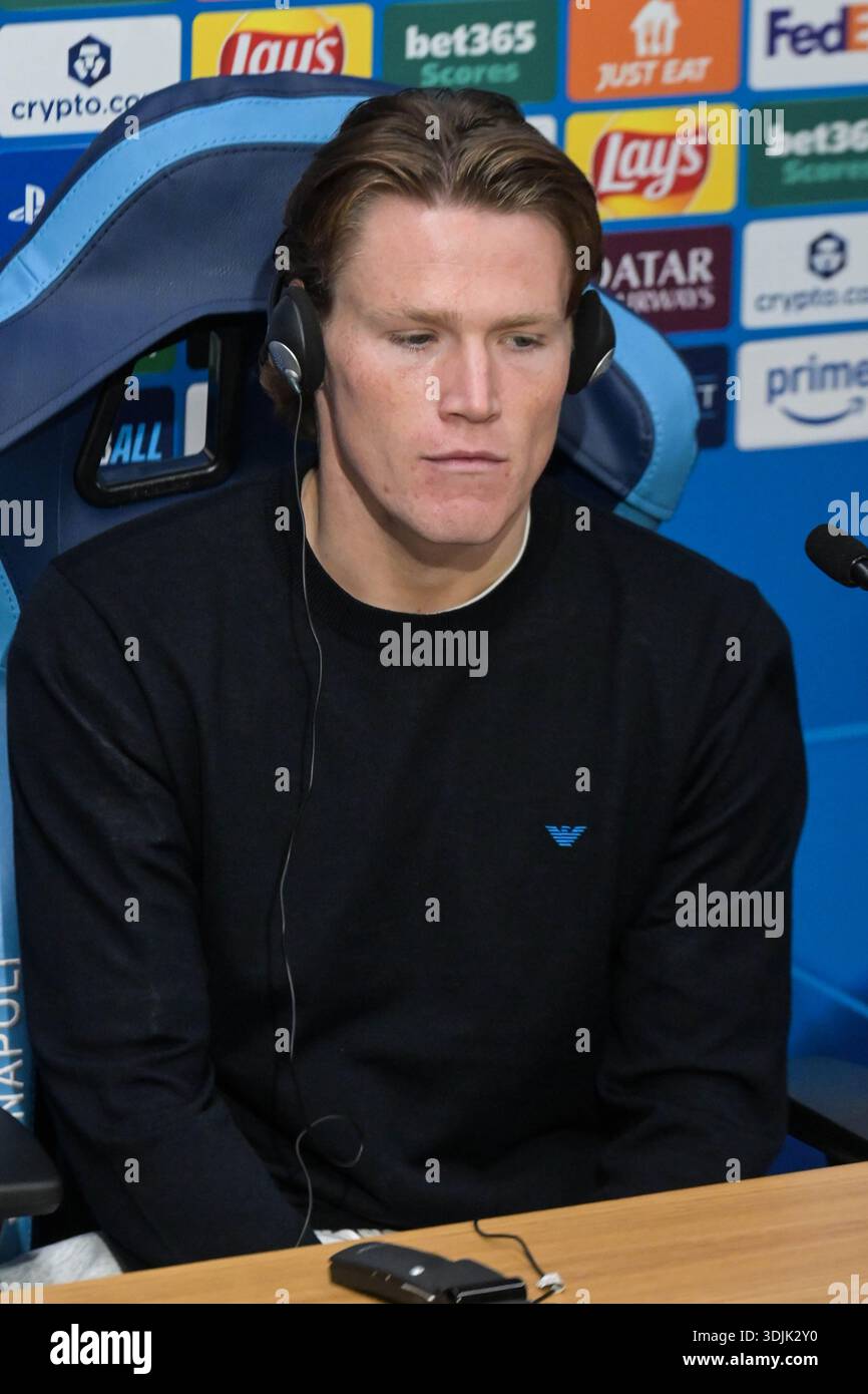 Naples January 27,2026 Scott McTominay of SSC Napoli look on during the  Press Conference before Uefa Champions League Match SSC Napoli- Chelsea FC  :Agostino Gemito/ Alamy Live News Stock Photo - Alamy