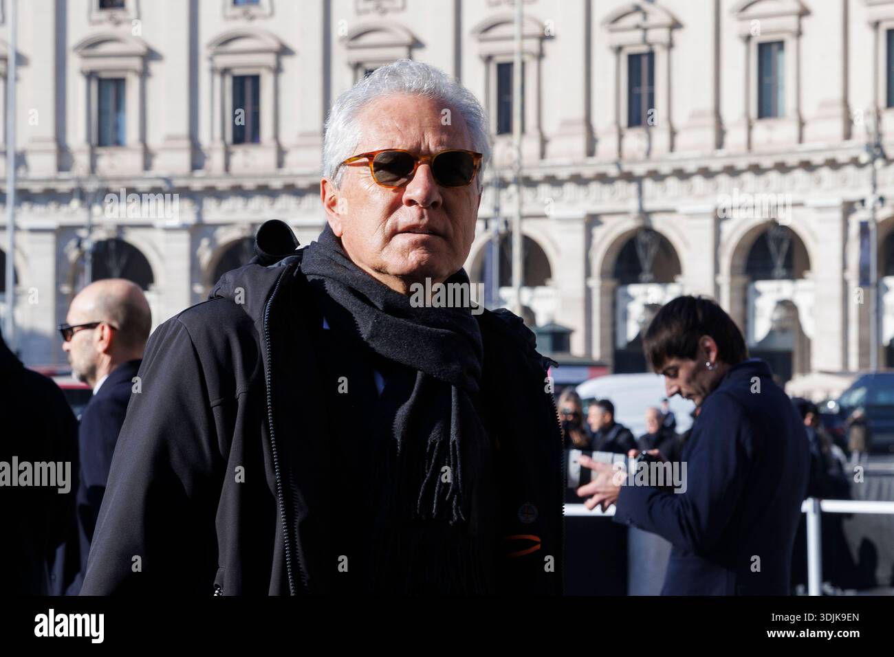 1/23/2026 Francesco Rutelli arrives at the Valentino Garavani's funeral ...