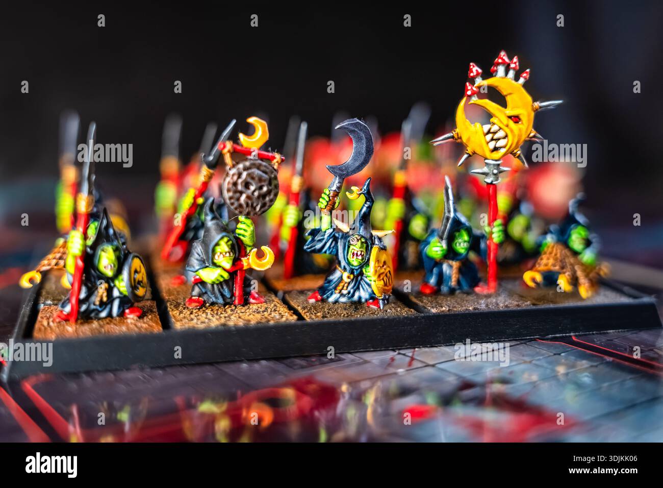 Set of miniatures for adult board games in role-playing battles. Stock Photo