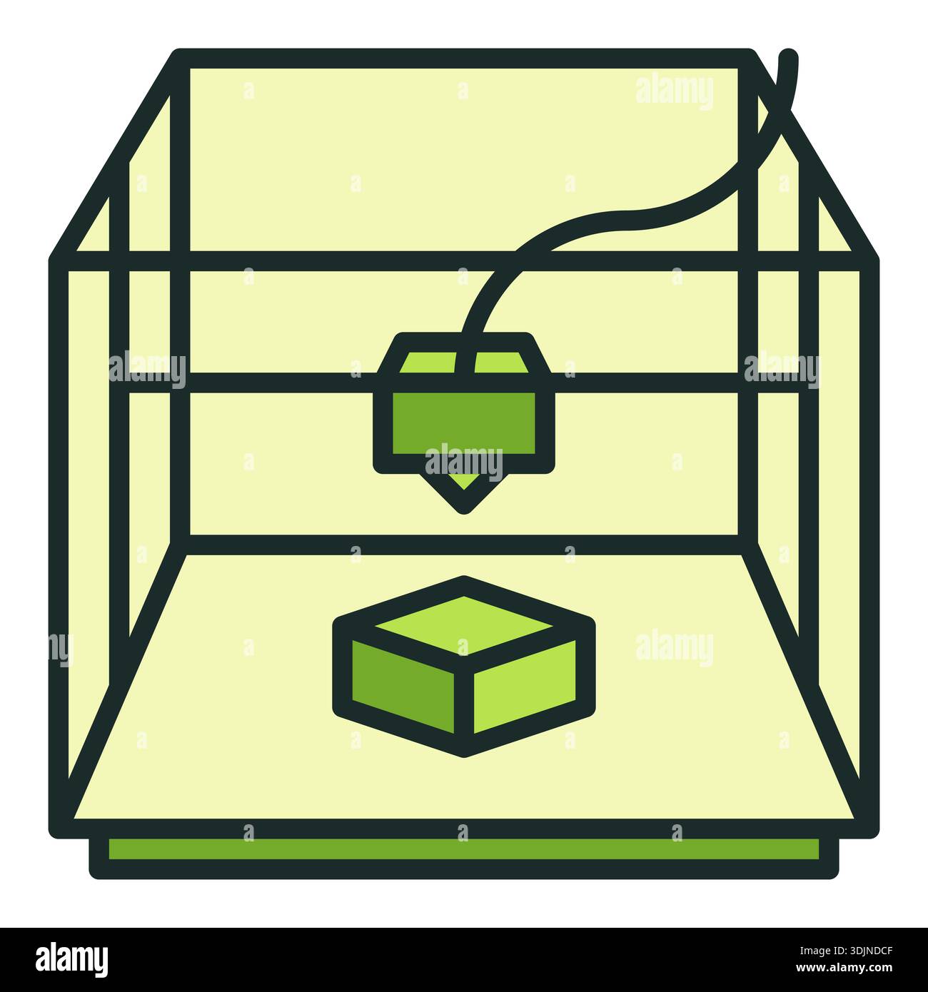 3D Printer - Additive Manufacturing concept vector colored icon or sign Stock Vector