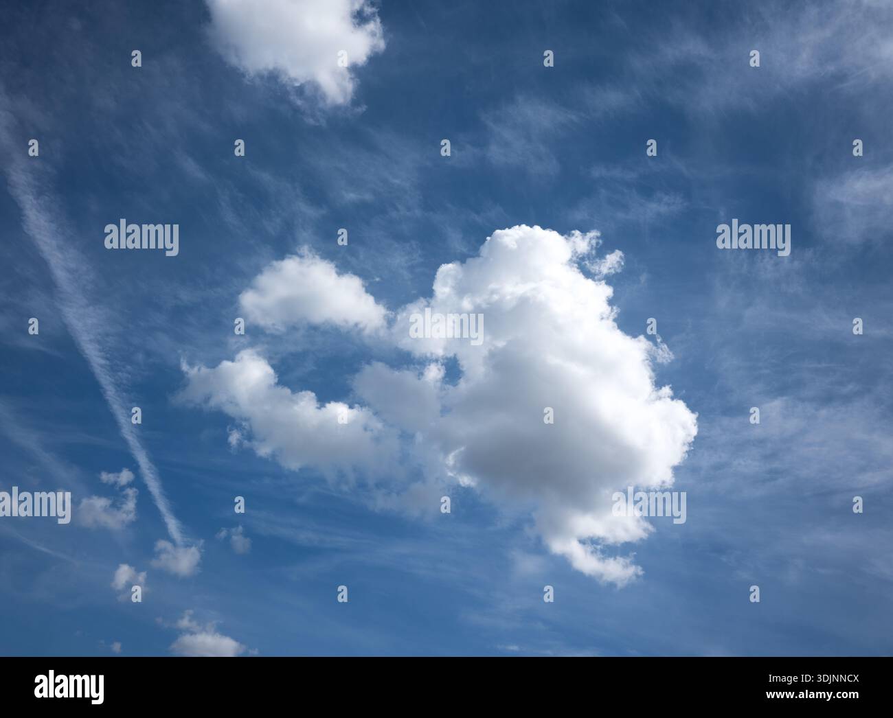 Fluffy, White, Cloud, Blue Sky Stock Photo