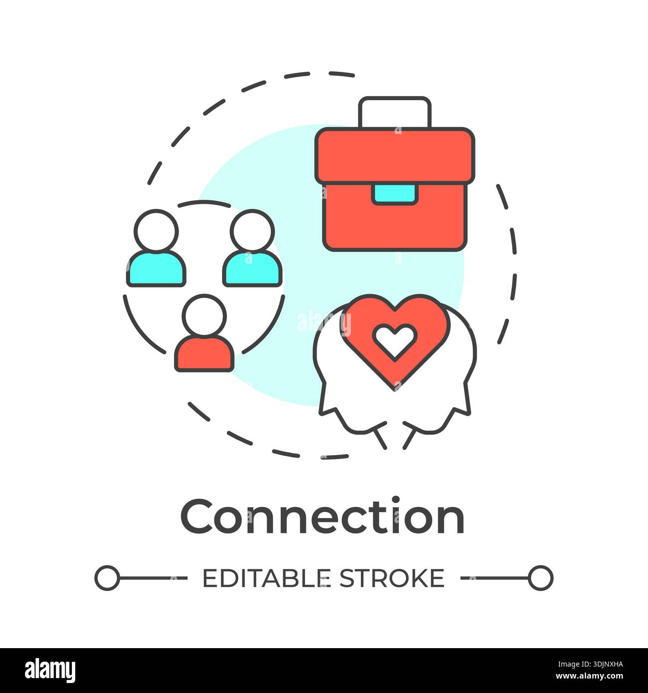 Connection multi color concept icon Stock Vector
