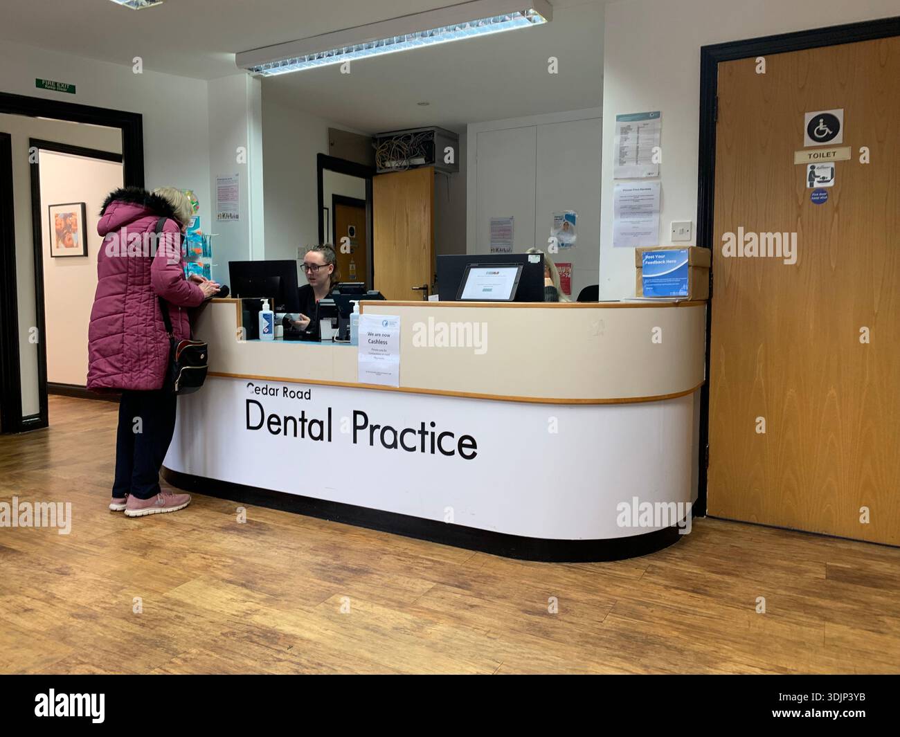 Abington Dental practice in Northampton offers NHS and private dental care from its welcoming clinic with services ranging from routine checks - Smartphone Captured Stock Image