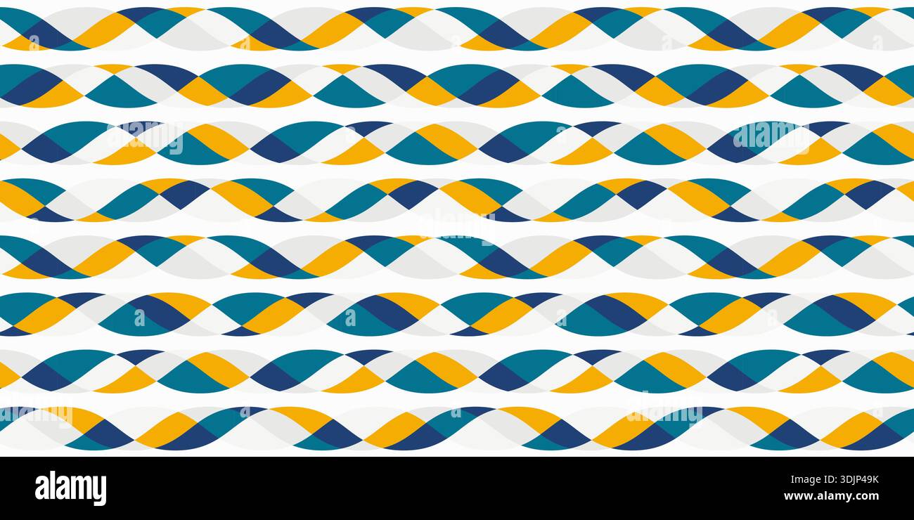 Retro vibes of wavy ogee pattern, abstract seamless vector background, perfect for wallpapers, fabric Stock Vector