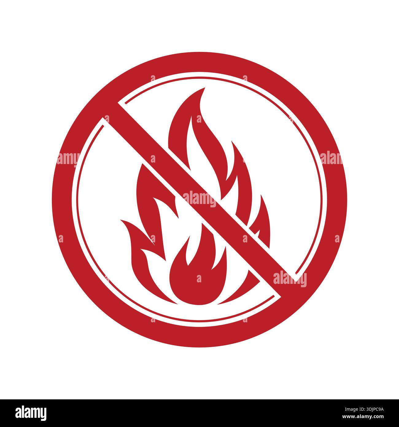 No Fire Sign Flammable Prohibited Symbol Vector Stock Vector