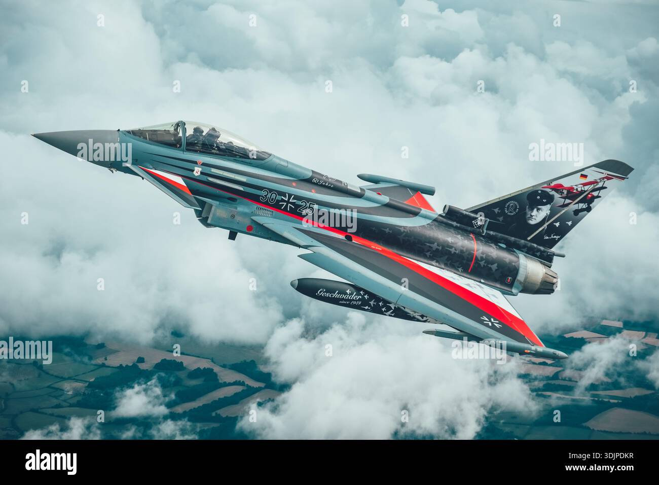 A German Air Force Eurofighter EF-2000 Typhoon S, registration 3025 ...