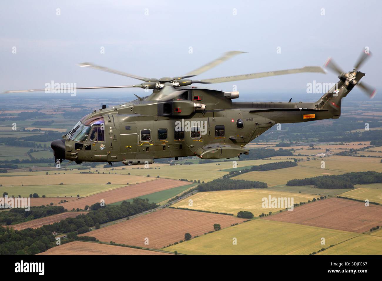 The Danish Air Force EH101-512 Merlin Joint Supporter helicopter M-519 ...