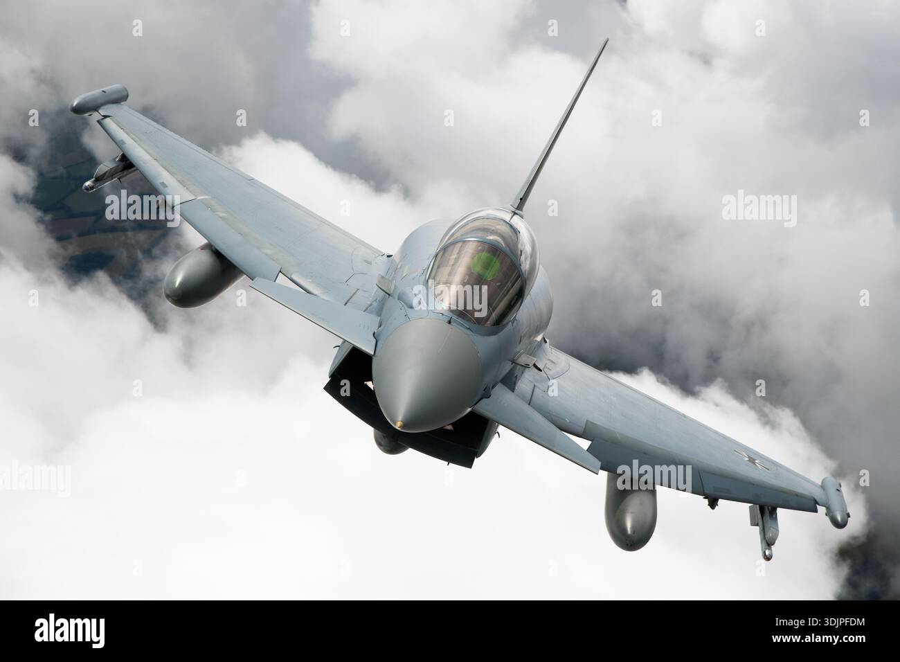 Head-on air-to-air image of a German Air Force Eurofighter EF-2000 ...