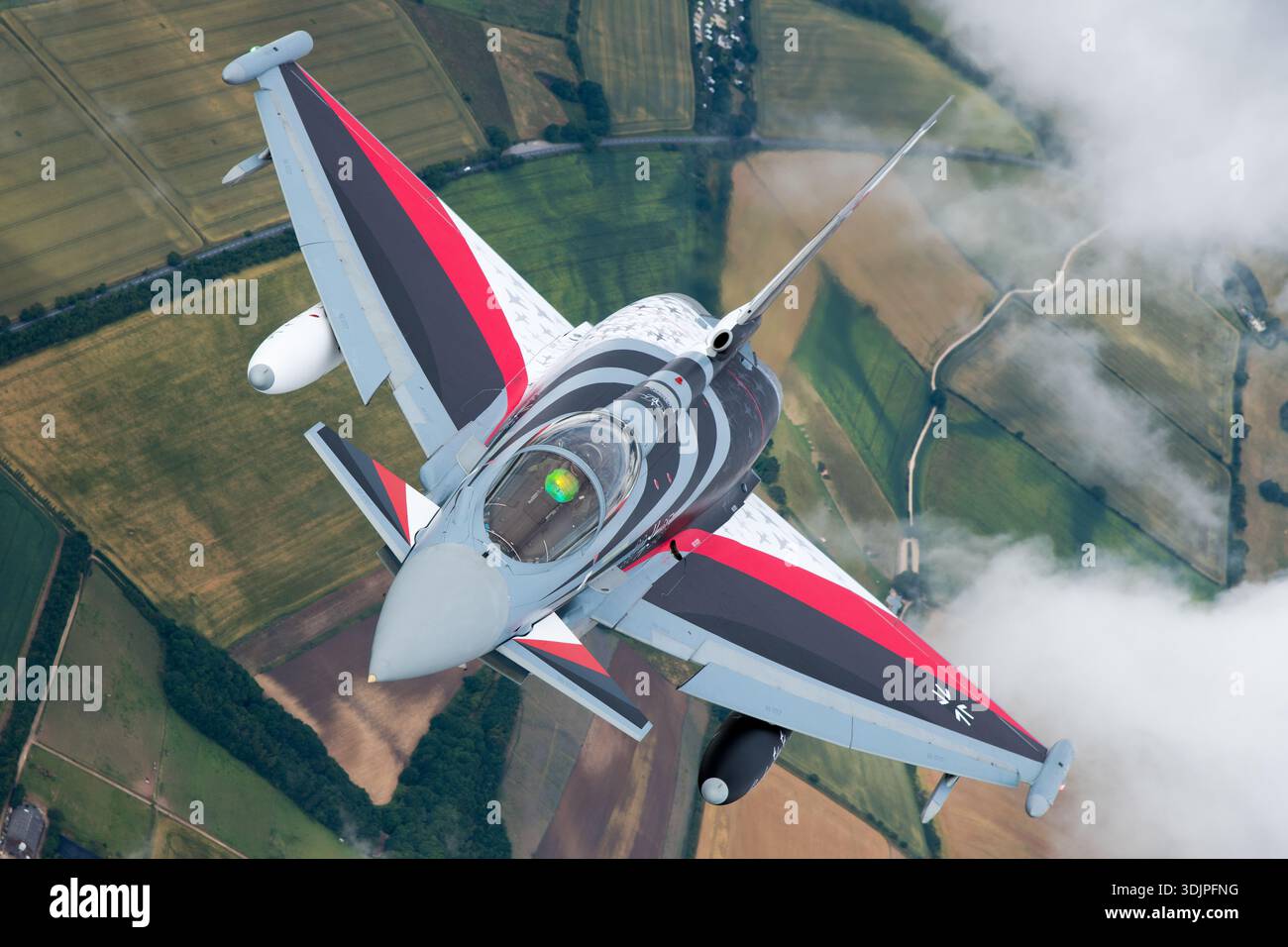 A German Air Force Eurofighter EF-2000 Typhoon S is photographed in air ...