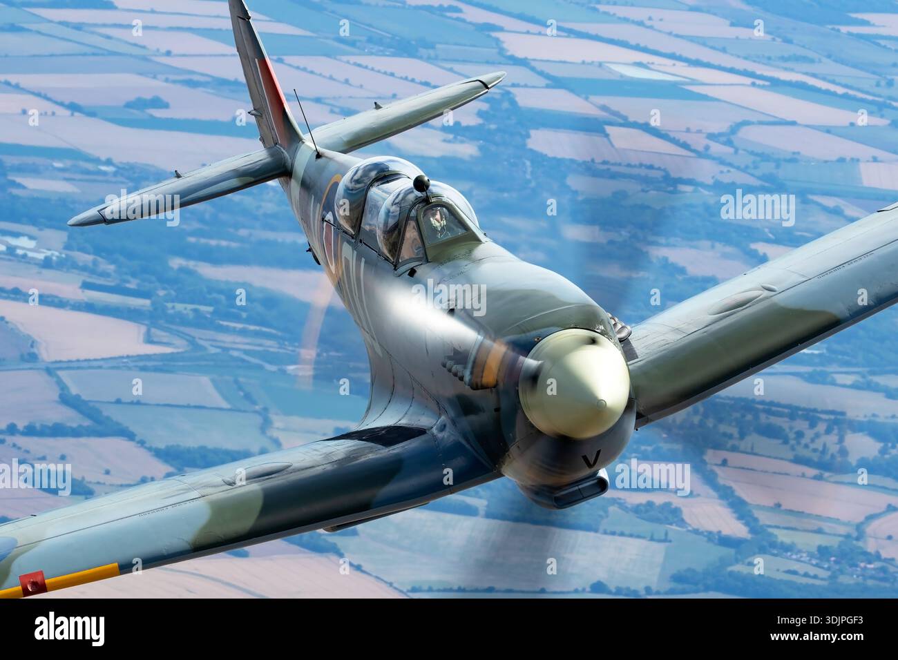 A Supermarine 509 Spitfire T9 with civil registration G‑LFIX, alternate ...