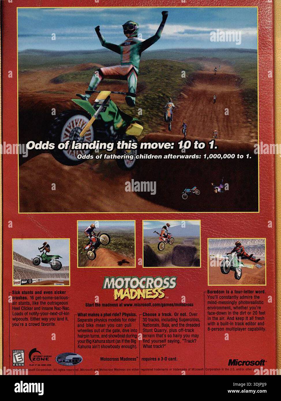 1998 PC game Motocross Madness ad Stock Photo - Alamy