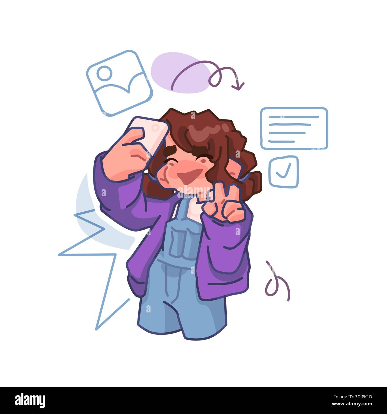 Social media notification digital Stock Vector Images - Alamy