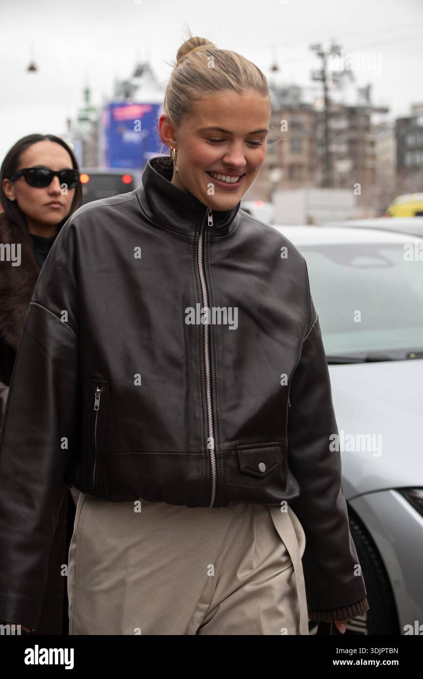 Emma Ställmark arriving at Opéra Sport Fashionshow at Copenhagen Fashionweek 27.01.2026 Stock Photo