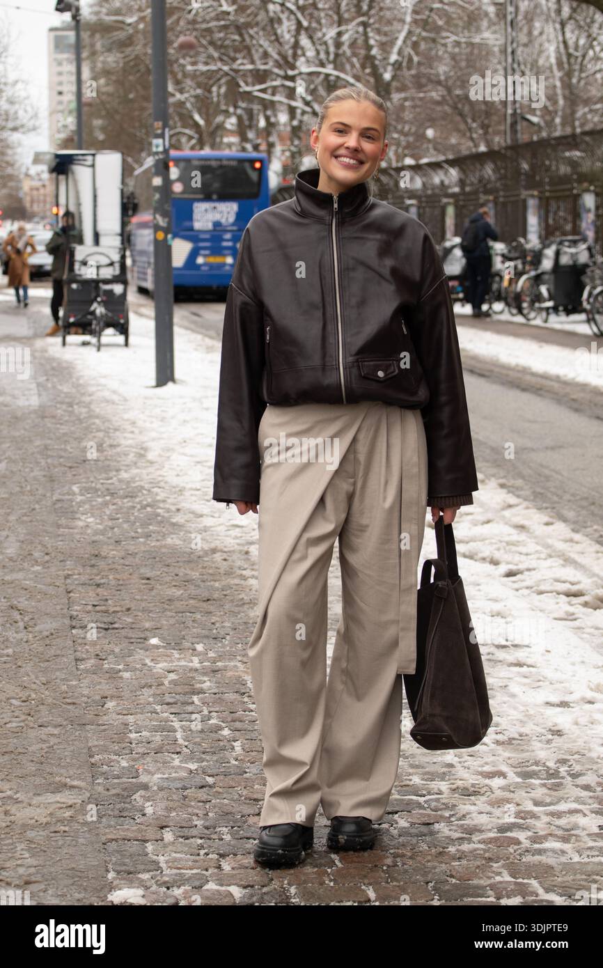 Emma Ställmark arriving at Opéra Sport Fashionshow at Copenhagen Fashionweek 27.01.2026 Stock Photo