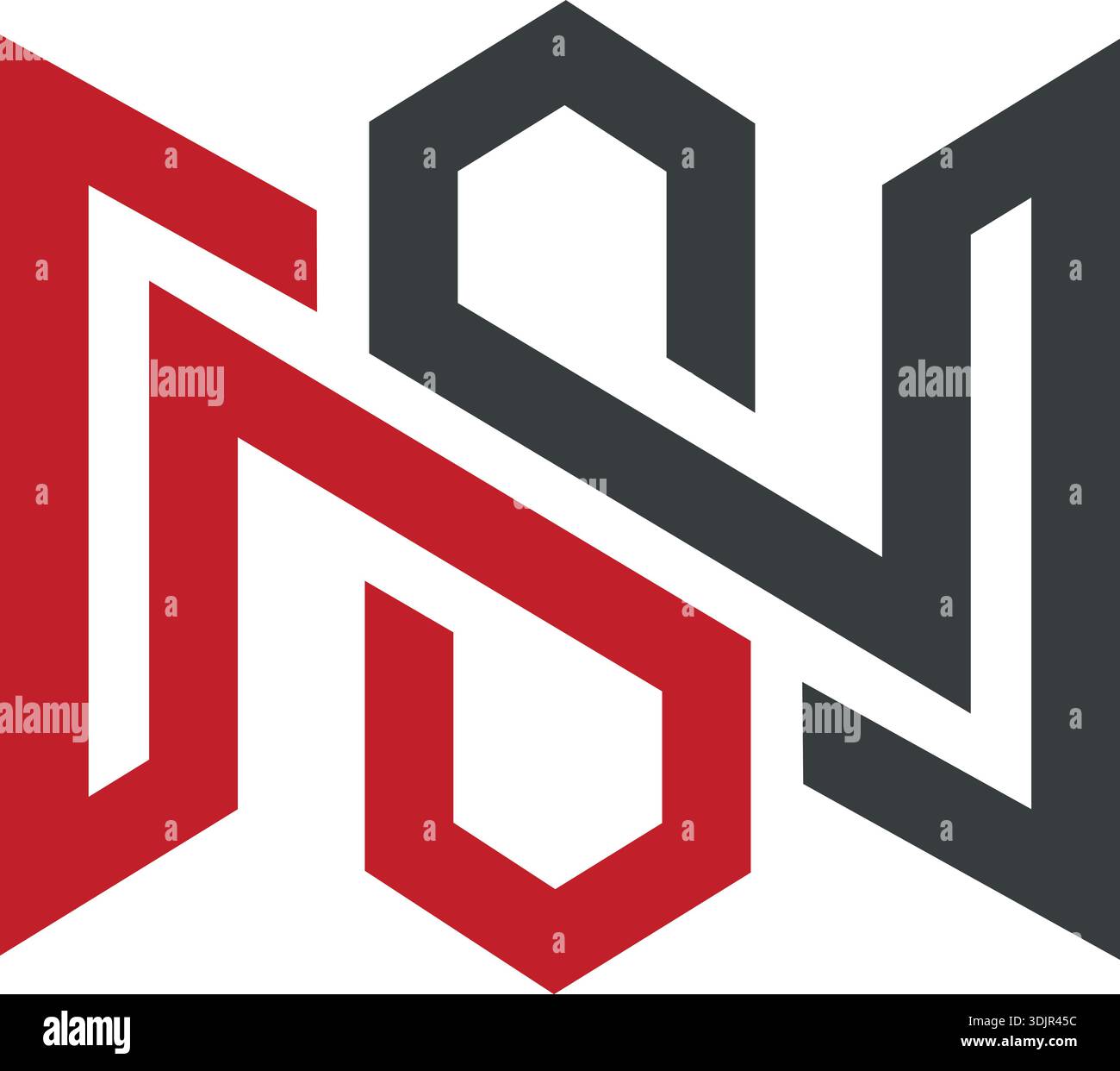 Initial SM And MS Letter Logo Abstract Icon Design Idea Vector Concept. Pro Vector Stock Vector
