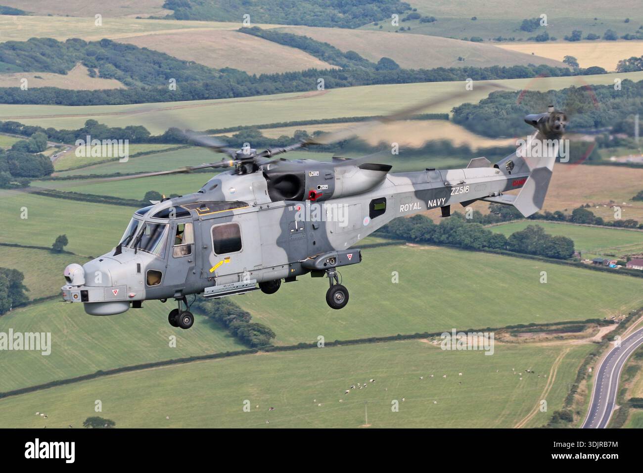 Air-to-air photograph of Royal Navy AugustaWestland AW159 Wildcat HMA2 ...
