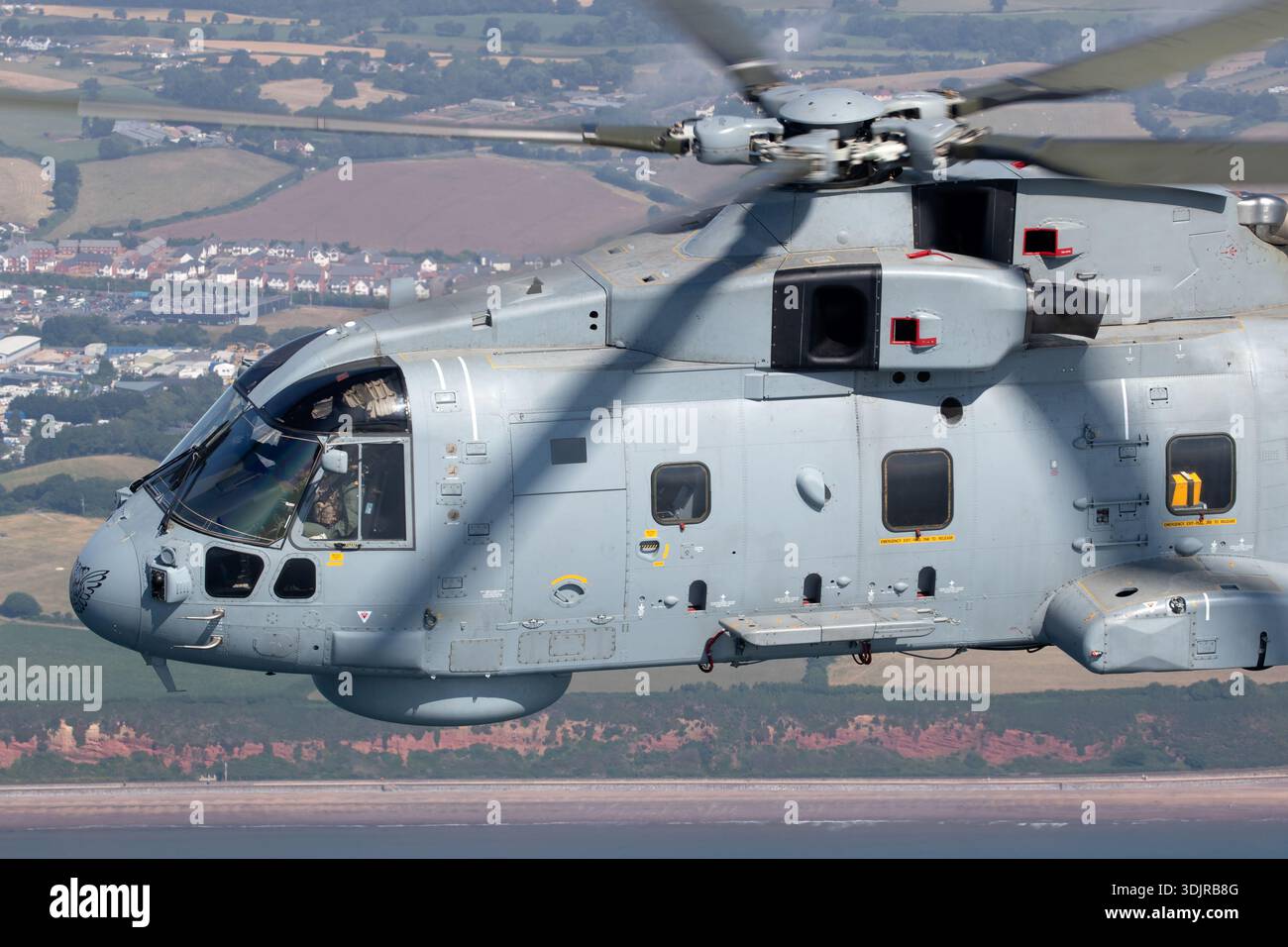 Royal Navy EHI EH101-111 Merlin HM2 helicopter ZH857 is captured in ...