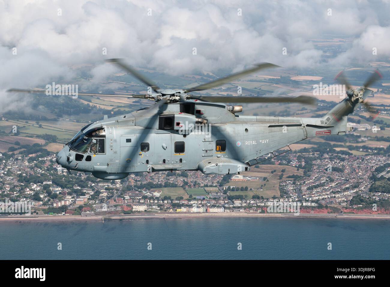 EHI EH101-111 Merlin HM2 of the Royal Navy, ZH857/50151, seen in air-to ...