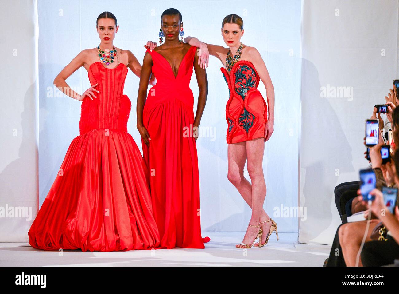 A model walks the runway during the Inclover Haute Couture Week Spring ...