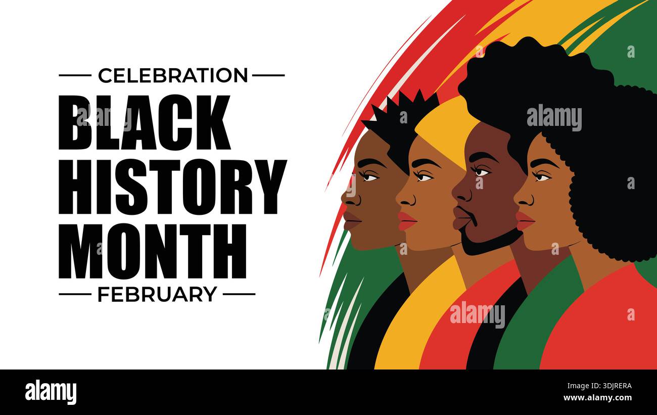Celebration black history month february illustration with african ...