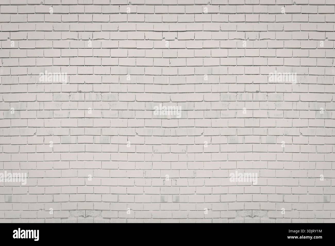 Spaced Bricks A close-up view of a plain white brick wall with evenly spaced bricks ...