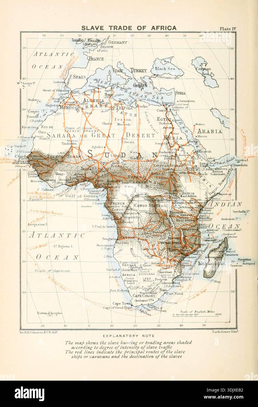 19th century trade routes map hi-res stock photography and images - Alamy