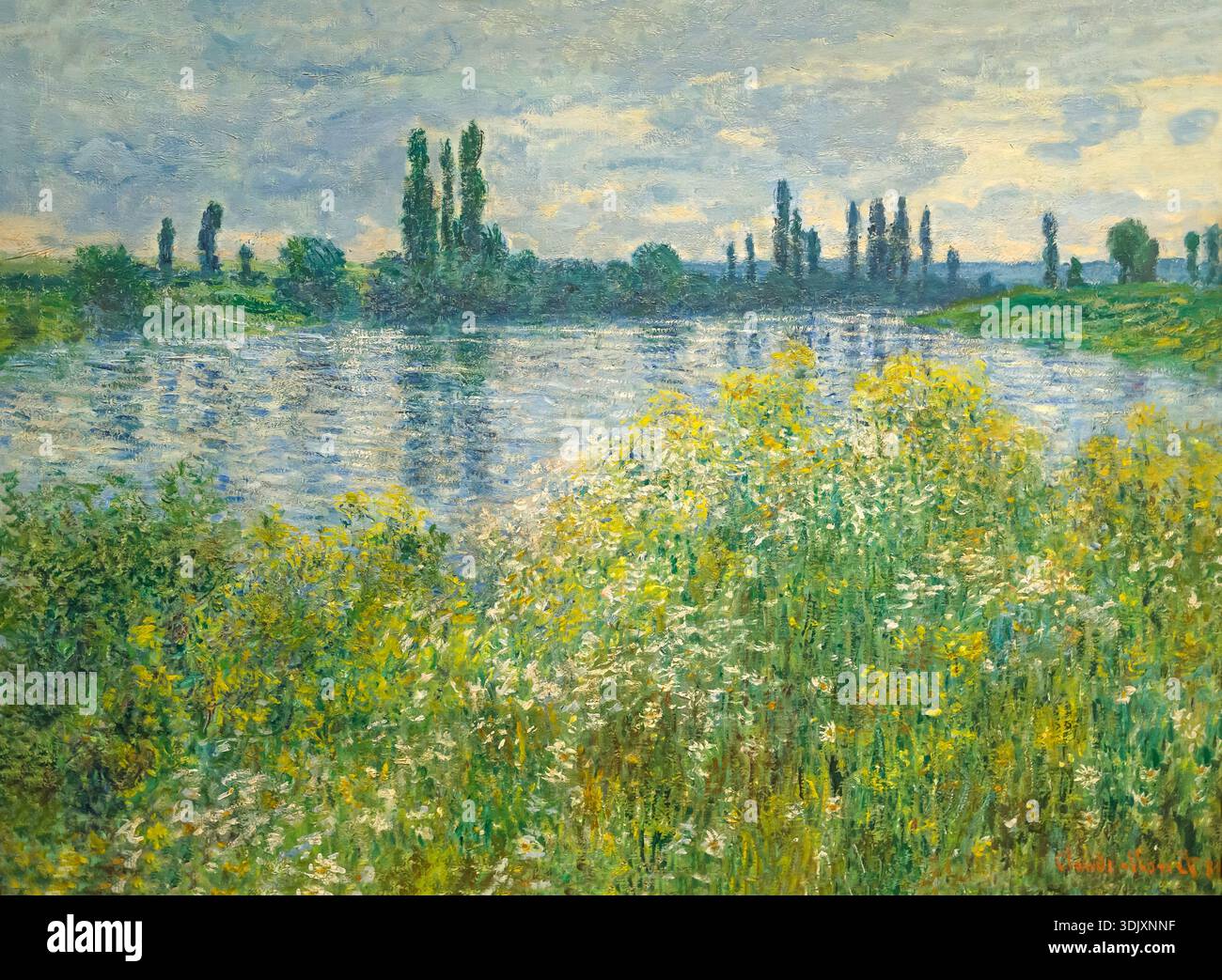 Claude monet the seine at vetheuil hi-res stock photography and