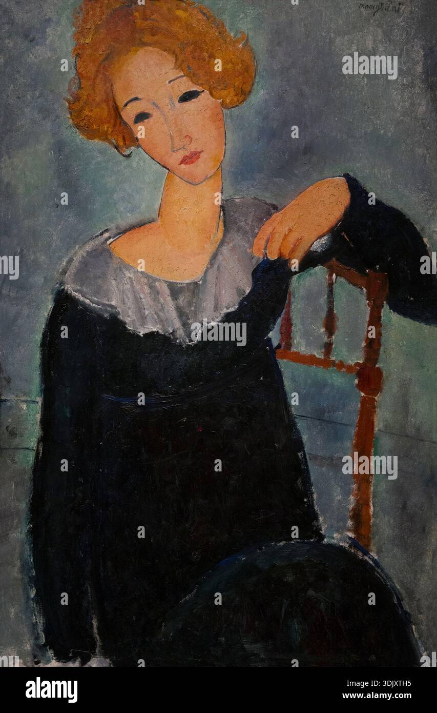 Woman with Red Hair, Amedeo Modigliani, 1917 Stock Photo