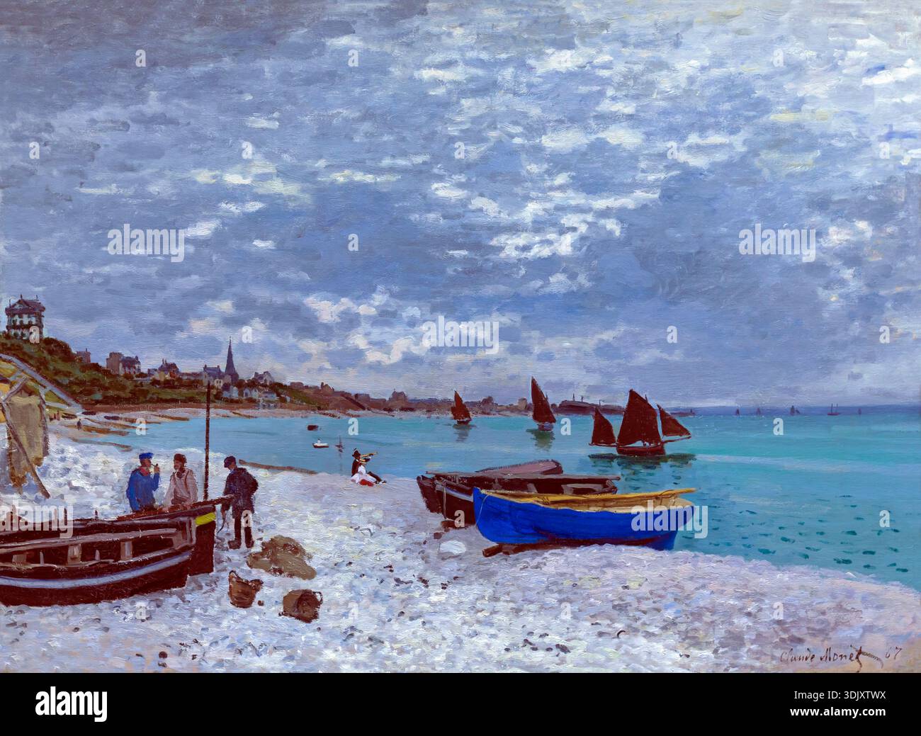 The beach at sainte adresse hi-res stock photography and images