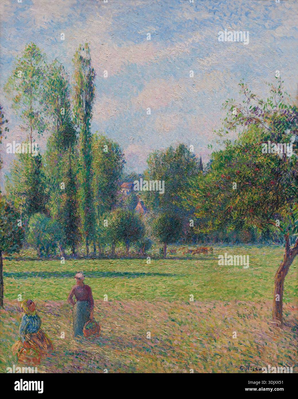 Two peasant women in a meadow hi-res stock photography and images