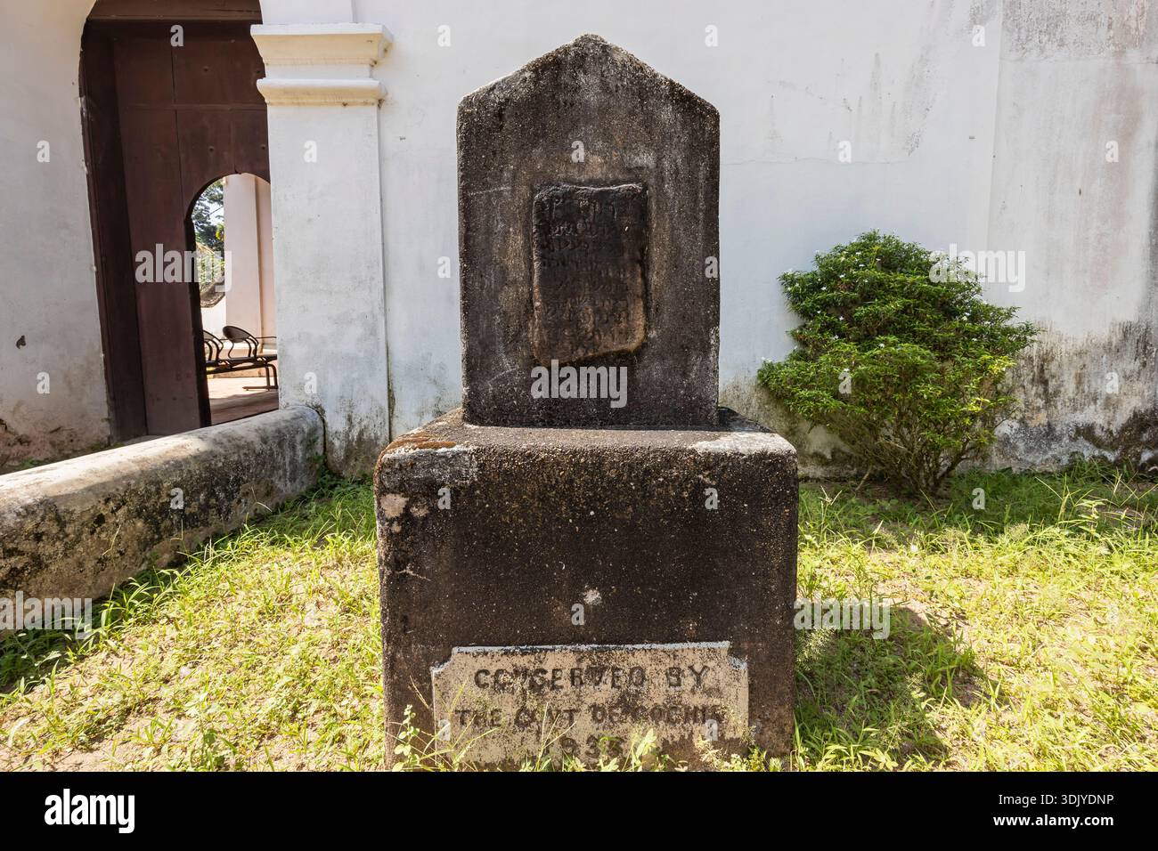 Chendamangalam Synagogue, tombstone of Sarah Bat Israel from Kodungallur, Chendamangalam, Ernakulam district, Kerala, India, South Asia, Asia Stock Photo