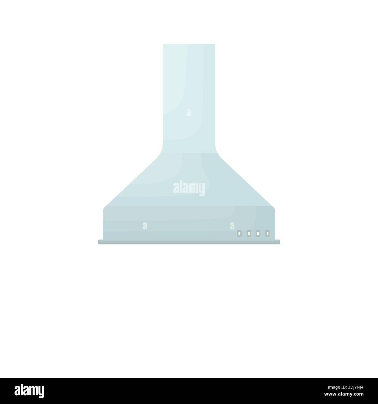 Kitchen hood on a white background. Kitchen interior items. Kitchen elements. Stock Vector
