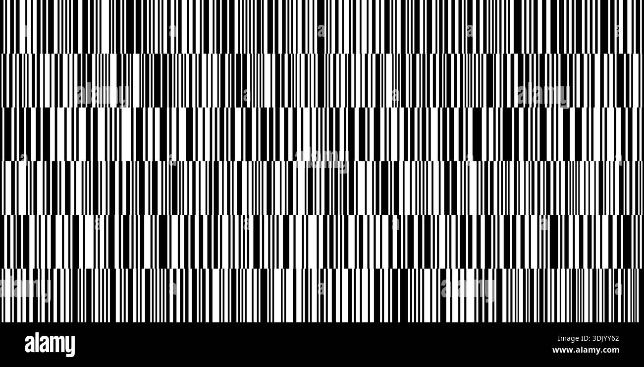 Black and white barcode strips pattern form abstract linear vector background Stock Vector