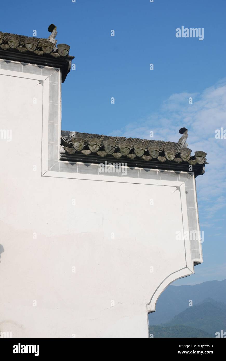 China southern anhui architecture, very distinctive architectural features, horsehead walls Stock Photo