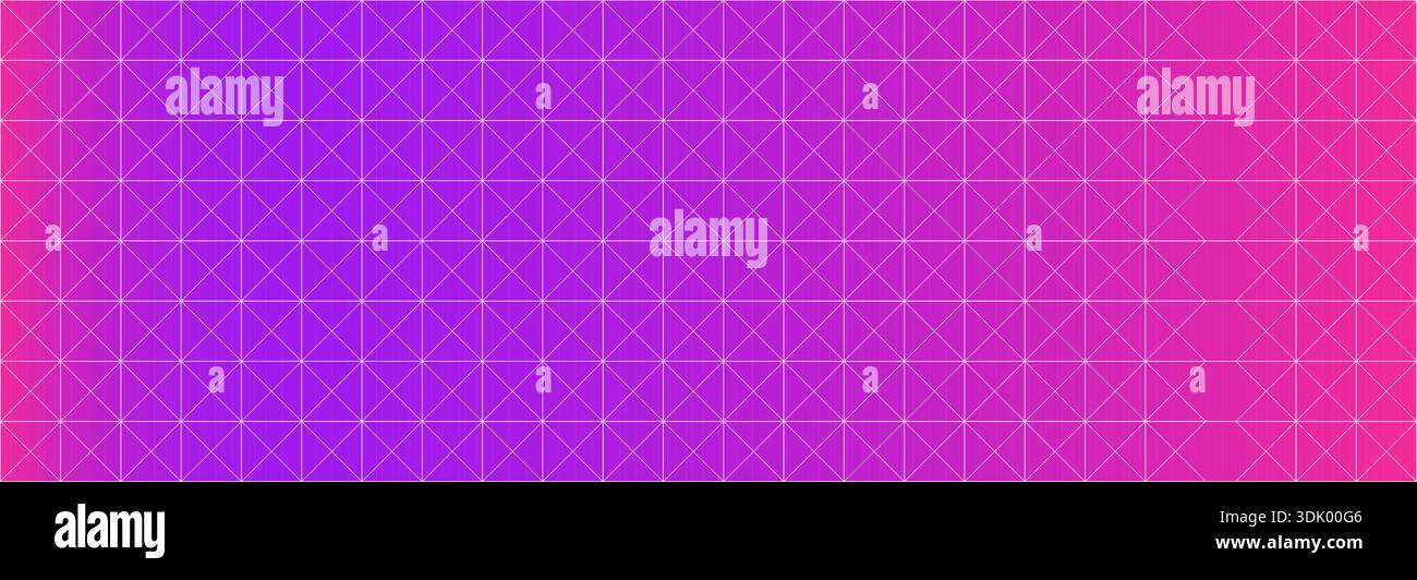 Vector white grid on purple gradient background. Banner design Stock Vector
