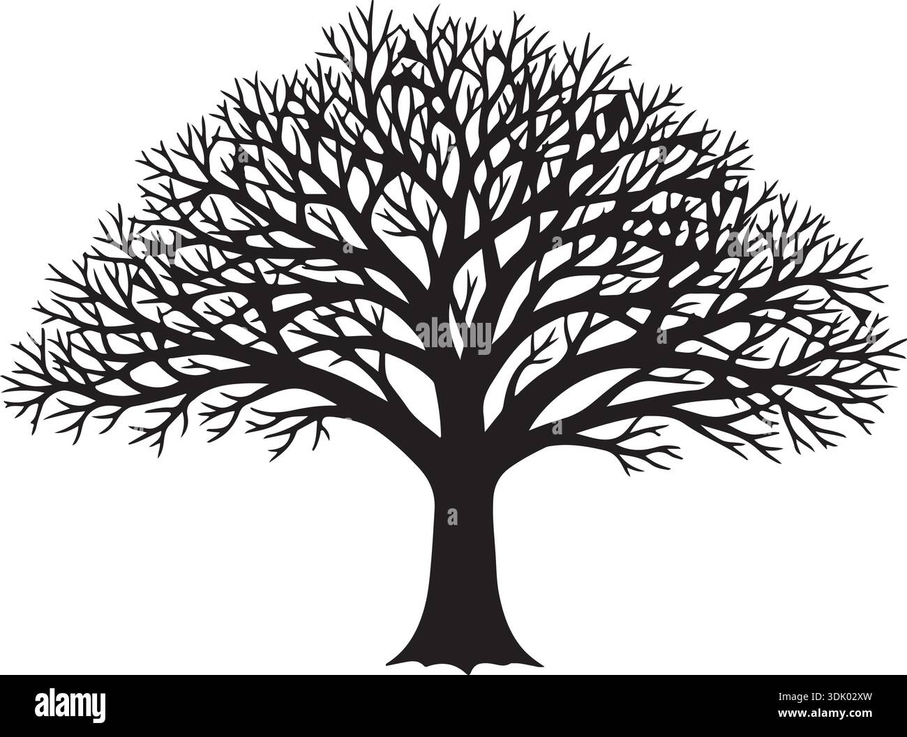 Spooky oak tree Stock Vector Images - Alamy