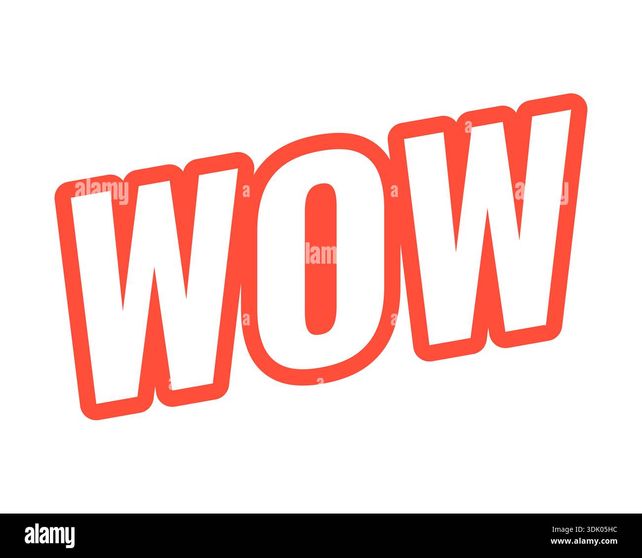 Wow modern bold outlined web element Stock Vector