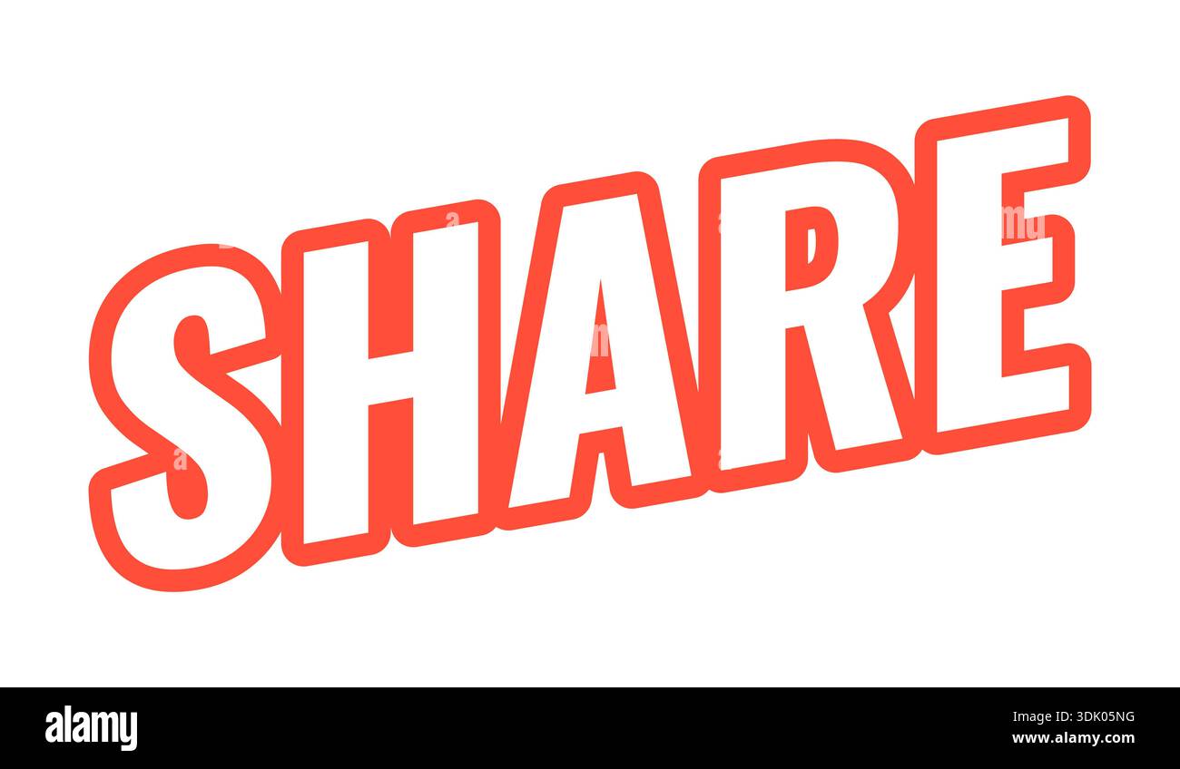 Share modern bold outlined web element Stock Vector