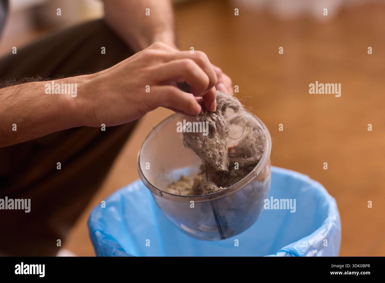 Inty Lint Process Deep cleaning process. Removing debris from filter meticulously ...