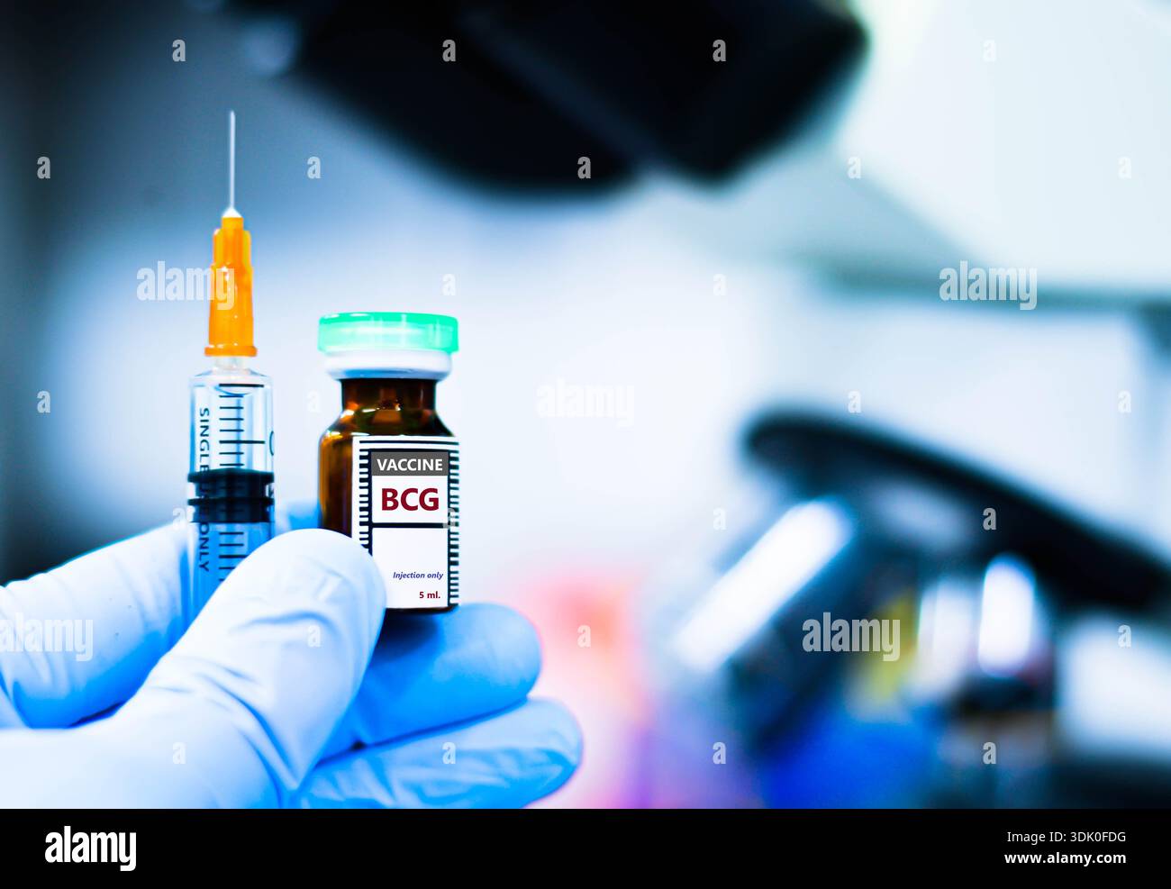 BCG vaccine bottles and syringes for injection preventing tuberculosis ...