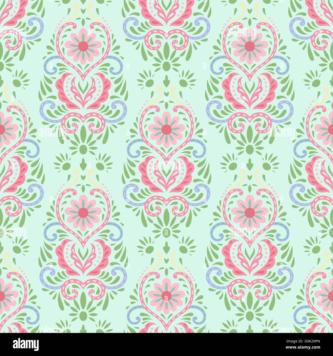 Light Folk Stripe Ornament Print Stock Vector
