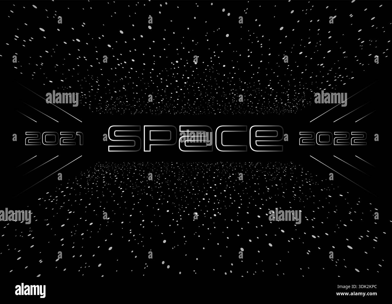 2021 space 2022 concept. vector space. Stock Vector