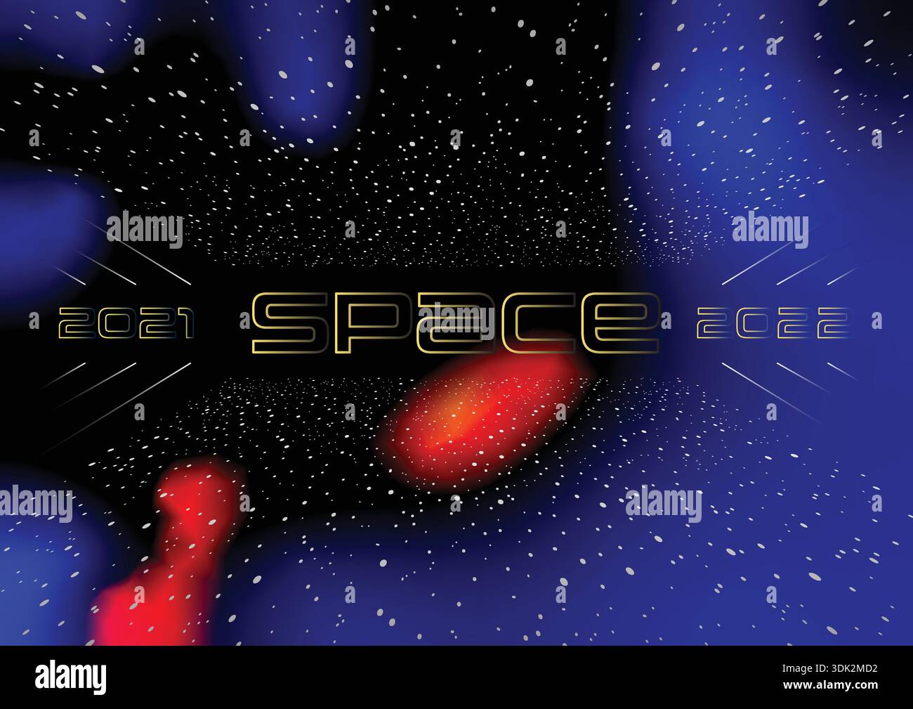 2021 space 2022 and space concept Stock Vector