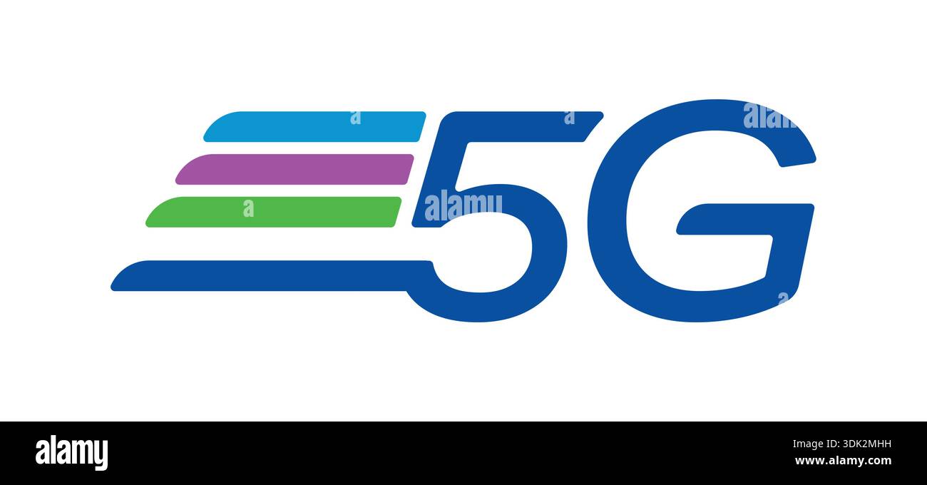 5G logo concept on white background Stock Vector
