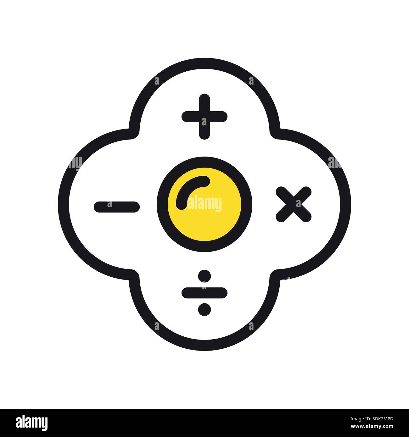 addition, subtraction, multiplication, division symbols. four. Stock Vector